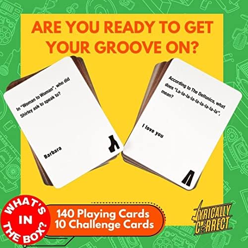Lyrically Correct '60s & '70s Music Trivia Card Game - Oldies but Goodies Edition - Finish The Lyrics Challenge, Fun for Adults, Party or Family Night