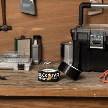 Duck Brand Max Strength Duct Tape, Black, 1.88 Inch x 35 Yards, 240867 (Pack of 6)