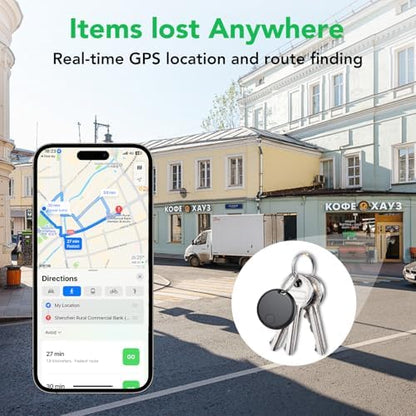 Air Tracker Tags-4 Pack: Smart Bluetooth Tracker, Item Finder Works with Apple Find My (iOS Only) App, Trakcer Tag Locator for Keys, Luggage, Satchel, Backpack etc. (Not for Android Devices)
