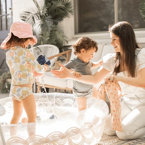 Tiny Twinkle Mess-Proof Waterproof Wet Dry Bag | 2-Pack Reusable Wet Bags for Swimsuits & Baby Clothes | Leakproof Wet Bag for Travel & Diaper Changes for Baby (Black, Green Checkers)