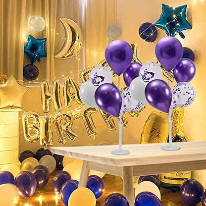 Purple Balloon Stand Centerpiece Table Decorations for Birthday Bridal Shower Wedding Engagement Mother's Day Graduation Halloween Party Decorations(Purple set4)