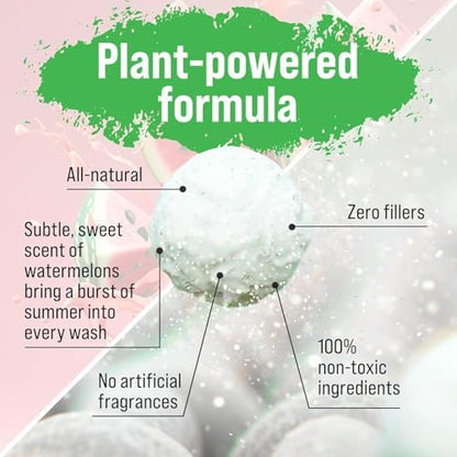 Rockin' Green Classic Rock Laundry Detergent (90 Loads), Plant based, All Natural Laundry Detergent Powder, Vegan and Biodegradable Odor Fighter, Safe for Sensitive Skin, 45 oz (Smashing Watermelons)