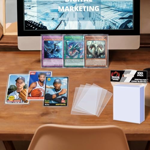 3000 Counts Card Sleeves TopLoaders for Trading Cards, Soft Clear Baseball Card Sleeves Plastic Card Protector for Football Card Sports Cards Game Card Standard Cards