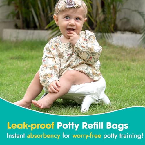 [60 Counts] Disposable Potty Liners compatible with OXO Tot 2-in-1 Go Potty, Universal Refill Bags for Toddler Travel