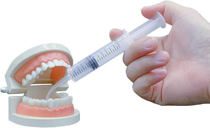 Wisdom Teeth Syringes, 50 Pack Irrigation Dental Syringes with Measure Scale & Curved Tip for Dental Care Liquid Oral Tonsil Stone