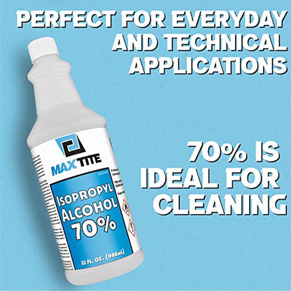 MAXTITE Isopropyl Alcohol 70% (2 Gallons (32oz, 8 Pack))