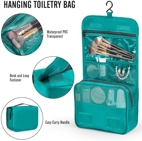 Veken 10 Set Packing Cubes for Kids & Toddler, Airplane Travel Essentials, Beach Vacation & Road Trip Suitcase Organizer Bags Set for Luggage, with Hanging Toiletry & Shoe Bag