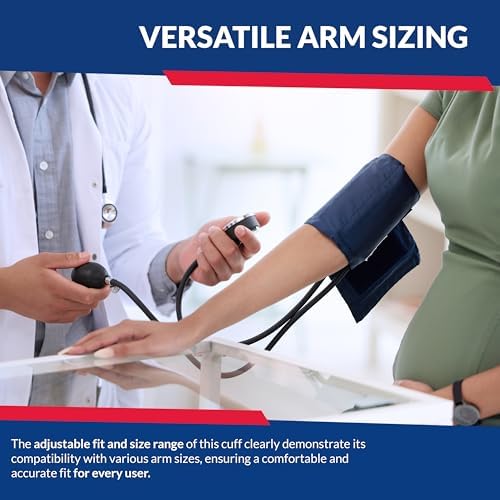 Dixie EMS Deluxe Aneroid Sphygmomanometer Blood Pressure Set W/Adult Cuff, Carrying Case and Calibration Tool - Black