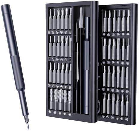 AXTH 50-in-1 Small Precision Screwdriver Set, Professional Magnetic Mini Repair Tool Kit for Phone, Computer, Watch, Laptop, Macbook, Ring Doorbell, Eyeglass, Electronic, [Bearing Steel] Screw Driver