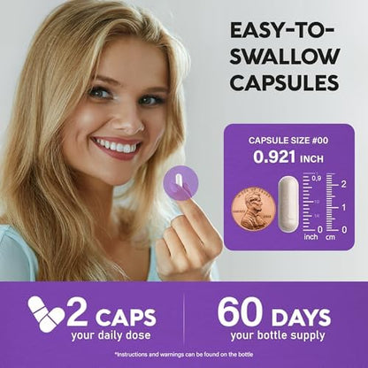 Biotin | Collagen | Keratin - Clinically Tested Supplement - Hair Growth Support, Skin & Nails - 25000 mcg Vitamins B2, B3, B6 & B7 + B1 & Hyaluronic Acid - Made in USA - Women & Men | 120 Capsules