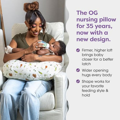 Boppy Nursing Pillow, Bare Naked; Larger, More Supportive Pillow for Breastfeeding and Bottle Feeding; Firmer Fill, Higher Lift, Larger Area Than Original Nursing Pillow; JPMA Certified for Safety