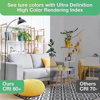 DEGNJU 24 Pack LED Light Bulbs Soft White 2700K, 60 Watt Equivalent LED Bulbs, A19 Standard Bulbs, 800 LM, 15000 Hours, E26 Base, Non-Dimmable, 8W White LED Bulbs for Bedroom Living Room