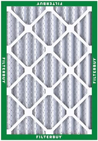 Filterbuy 20x25x4 Air Filter MERV 8 Dust Defense (2-Pack), Pleated HVAC AC Furnace Air Filters Replacement (Actual Size: 19.50 x 24.50 x 3.63 Inches)