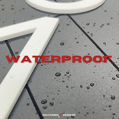 Discovered Designs – 20” Custom Address Number Sign - Black or White – Vertical or Horizontal – Made in USA (Black 20 inch Vertical) - House Numbers for Outside Modern