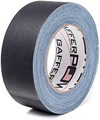 Gaffer Power Proudly Made in The USA, Real Professional Grade Gaffer Tape, Heavy Duty Gaffers Tape, Non-Reflective, Multipurpose. 2 Inches x 30 Yards, Black