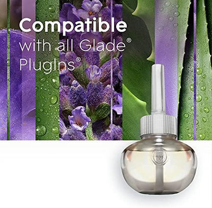 Glade PlugIns Refills Air Freshener, Tranquil Lavender & Aloe, Scented and Essential Oils for Home and Bathroom, 0.67 Fl Oz, 10 Count