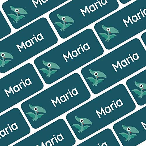 – Personalized Name Labels for Kids (120) – Waterproof & Durable Stickers for Clothing, School & Daycare Items - Dinosaurs