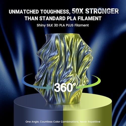 SUNLU Silk Dual Color Pla Filament, Silk PLA 3D Printer Filament 1.75mm, Shiny Silk Texture, Dimensional Accuracy +/- 0.02mm, 1KG Spool (2.2 lbs), PLA Silk Dual Color (Black White)