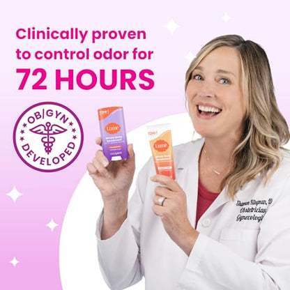 Lume Whole Body Deodorant - Invisible Cream Tube - 72 Hour Odor Control - Doctor Developed - Aluminum Free, Baking Soda Free and Skin Loving - 3.0 Ounce (Pack of 2) (Vanilla Bliss)