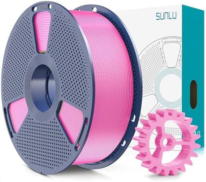 SUNLU PLA+2.0 3D Printer Filament, Upgrade PLA+ Filament 1.75mm, Tougher and Stronger, Neatly Wound PLA Plus Filament, Dimensional Accuracy +/-0.02mm, 1KG Spool(2.2lbs), Pink