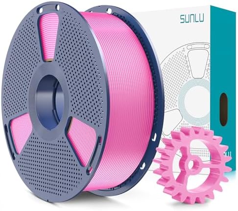 SUNLU PLA+2.0 3D Printer Filament, Upgrade PLA+ Filament 1.75mm, Tougher and Stronger, Neatly Wound PLA Plus Filament, Dimensional Accuracy +/-0.02mm, 1KG Spool(2.2lbs), Pink
