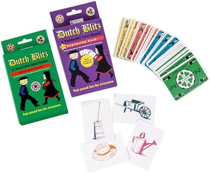 Dutch Blitz: Original and Purple Expansion Combo, Fast Paced Card Game, Fun for Everyone, Great Family Game, Combine Packs to Play with up to 8 Players, for Ages 8 and Up