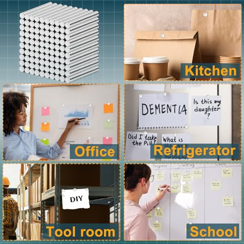 2000 Pack Small Magnets, 2x1mm Refrigerator Magnets Rare Earth Magnet Neodymium Magnet for Crafts, Whiteboard, Kitchen Cabinet