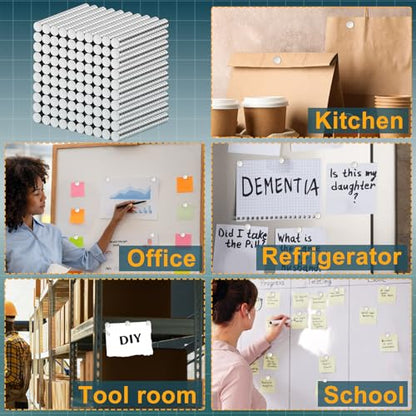 2000 Pack Small Magnets, 2x1mm Refrigerator Magnets Rare Earth Magnet Neodymium Magnet for Crafts, Whiteboard, Kitchen Cabinet