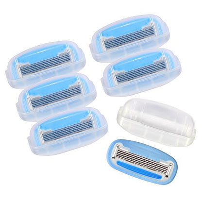 Amazon Basics 5-Blade Razor Refills for Women, 6 Count (Fits Amazon Basics Razor Handles Only) (Previously Solimo) (Pack of 2)