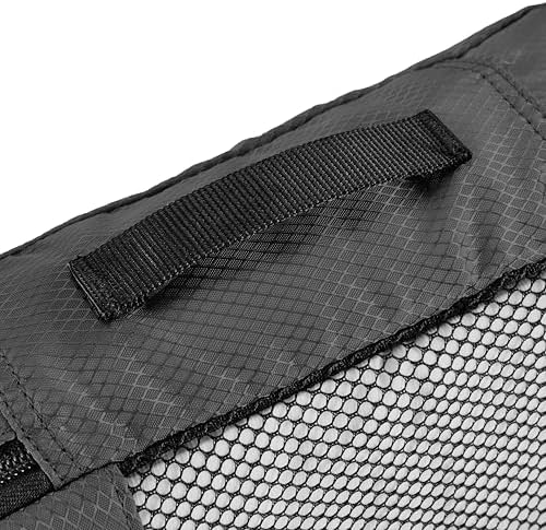Amazon Basics Small Packing Cubes for Travel, Packing Organizers, 4-Piece-Set With Double Zipper Pulls and Mesh Top Panel, 100% Durable Polyester, Black, 11"L x 6.8"W x 3"H
