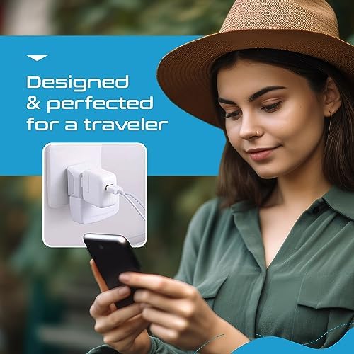 Ceptics World Travel Adapter Set - 2 in 1 USA to Europe, Asia, Africa, India, Japan, Australia, Brazil, China, Israel and more - 11 Pack - Safe Grounded - Works with Cell phones, Laptops, Chargers