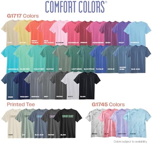 Comfort Colors Adult Heavyweight Short Sleeve Tee, Style G1717/G1745, Multipack