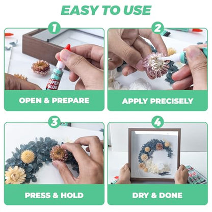 Super Glue Gel, Food Safe Instant Adhesive, Multipack Cyanoacrylate Strong Clear Glue for Shoe Sole Repair, Ceramic Plastic Metal Wood Pottery Leather Aquarium Glass Rubber, Strong Bonding