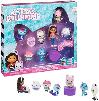 Gabby's Dollhouse, Deluxe Figure Gift Set with 7 Toy Figures and Surprise Accessory, Kids Toys for Ages 3 and up