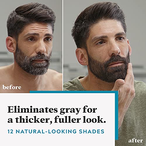 Just For Men Mustache & Beard, Beard Coloring for Gray Hair with Brush, with Keratin Biotin Aloe and Coconut Oil for Healthy Facial Hair - Light-Medium Brown, M-30, Pack of 3 (Packaging May Vary)