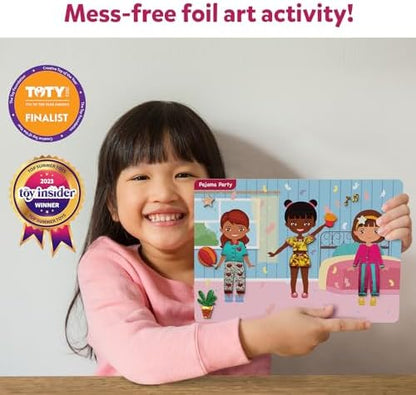 Skillmatics Foil Fun - Dress Up, No Mess Art for Kids, Craft Kits & Supplies, DIY Creative Activity, Travel Toys, Gifts for Girls & Boys Ages 4, 5, 6, 7, 8, 9, Travel Toys