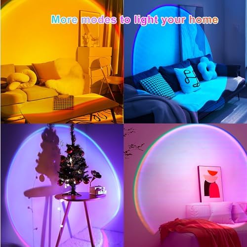 Sunset Lamp Projector with APP and Button Control, Multicolor Changing Projection Light Sunlight Lamp for Bedroom, Photography, Party, Tiktok Live, Room Decor