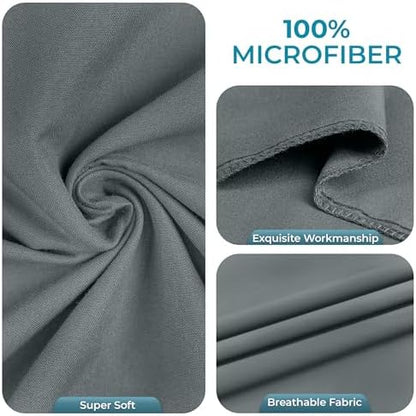 Utopia Bedding Pillow Cases Queen Size 6-Pack – Soft Brushed Microfiber – Envelope Closure – Perfect for Hospitals, Hotels, Guest Rooms – Oeko-TEX Certified, 20x30 Inches (Grey)