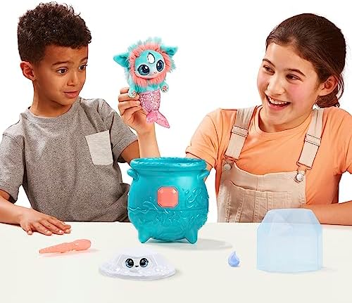 Magic Mixies Magical Gem Surprise Water Magic Cauldron - Reveal a Non-Electronic Mixie Plushie and Magic Ring with a pop up Reveal from The Fizzing Cauldron Medium