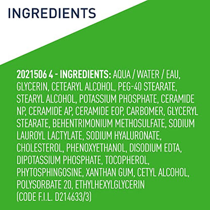 CeraVe Hydrating Facial Cleanser, Moisturizing Face Wash For Dry Skin, Hyaluronic Acid + Ceramides + Glycerin, Hydrating Cleanser For Normal To Dry Skin, National Eczema Association Certified