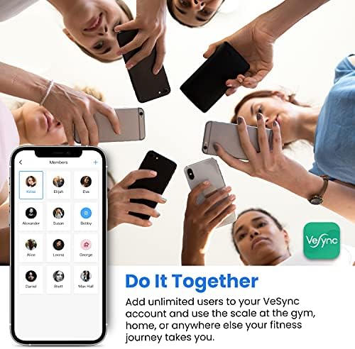 Etekcity Scale for Body Weight, Smart Digital Bathroom Weighing Scales with Body Fat and Water Weight for People, Bluetooth BMI Electronic Body Analyzer Machine, 400lb