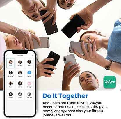 Etekcity Scale for Body Weight, Smart Digital Bathroom Weighing Scales with Body Fat and Water Weight for People, Bluetooth BMI Electronic Body Analyzer Machine, 400lb