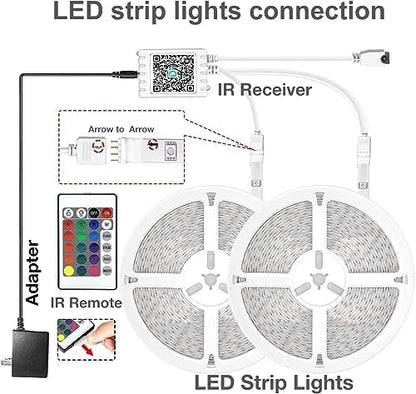 DAYBETTER Led Strip Lights 200 ft (2 Rolls of 100 ft) Ultra Long Smart Light Strips with App Voice Control Remote, RGB Music Sync Color Changing Lights for Bedroom, Kitchen, Party,Home Decoration