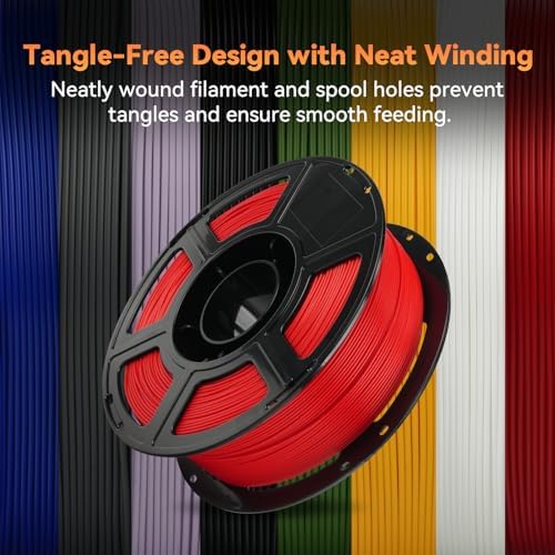 FLASHFORGE PLA Filament 1.75mm +/- 0.02mm, Matte Red 3D Printer Filament 1kg (2.2lbs) Spool, Excellent Printing Performance, Easy to Use for Most FDM 3D Printers