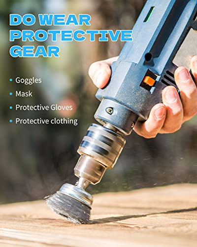 30 Pack Carbon Steel Wire Wheel Brush, Rocaris Cup Brush, Wheel Brush, Pen Brush Set with 1/4-Inch Hex Shank for Rust Removal, Corrosion and Scrub Surfaces