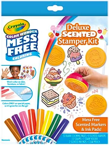 Crayola Color Wonder Mess Free Coloring Set, 50 Blank Coloring Pages, Scented Color Wonder Stamps and Markers, Refill Set