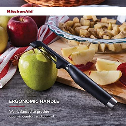 KitchenAid Classic Pizza Wheel, 9-Inch, Black & KE112OHOBA Classic Euro Peeler, One Size Black 2