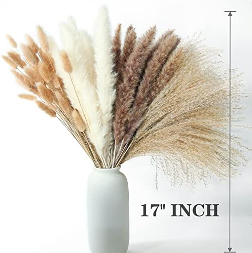 300 PCS Dried Flower Bouquet – Pampas Grass, Floral Decor for Home, Wedding, and Boho Style | Perfect for Vases, Fall, Spring, Summer, and Winter Arrangements