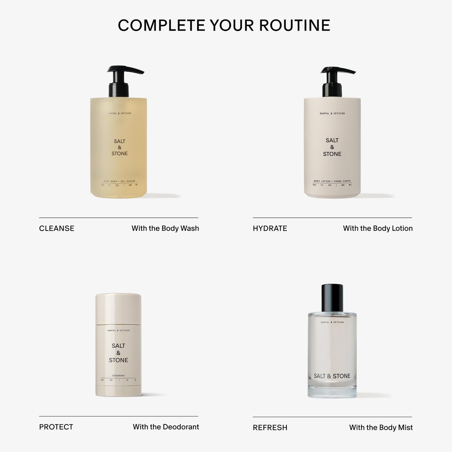 SALT & STONE Aluminum Free Deodorant | Extra Strength 48 Hour Protection for Women & Men | Made with Seaweed Extracts, Shea Butter & Prebiotics (Mini Deodorant Discovery Set)