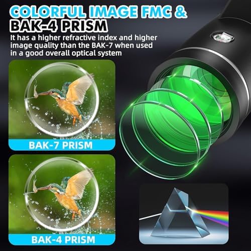 40x60 HD Monocular Telescope with Smartphone Adapter,High Power Portable Telescope for Bird Watching, Hiking, Camping, Travel & Outdoor Adventures